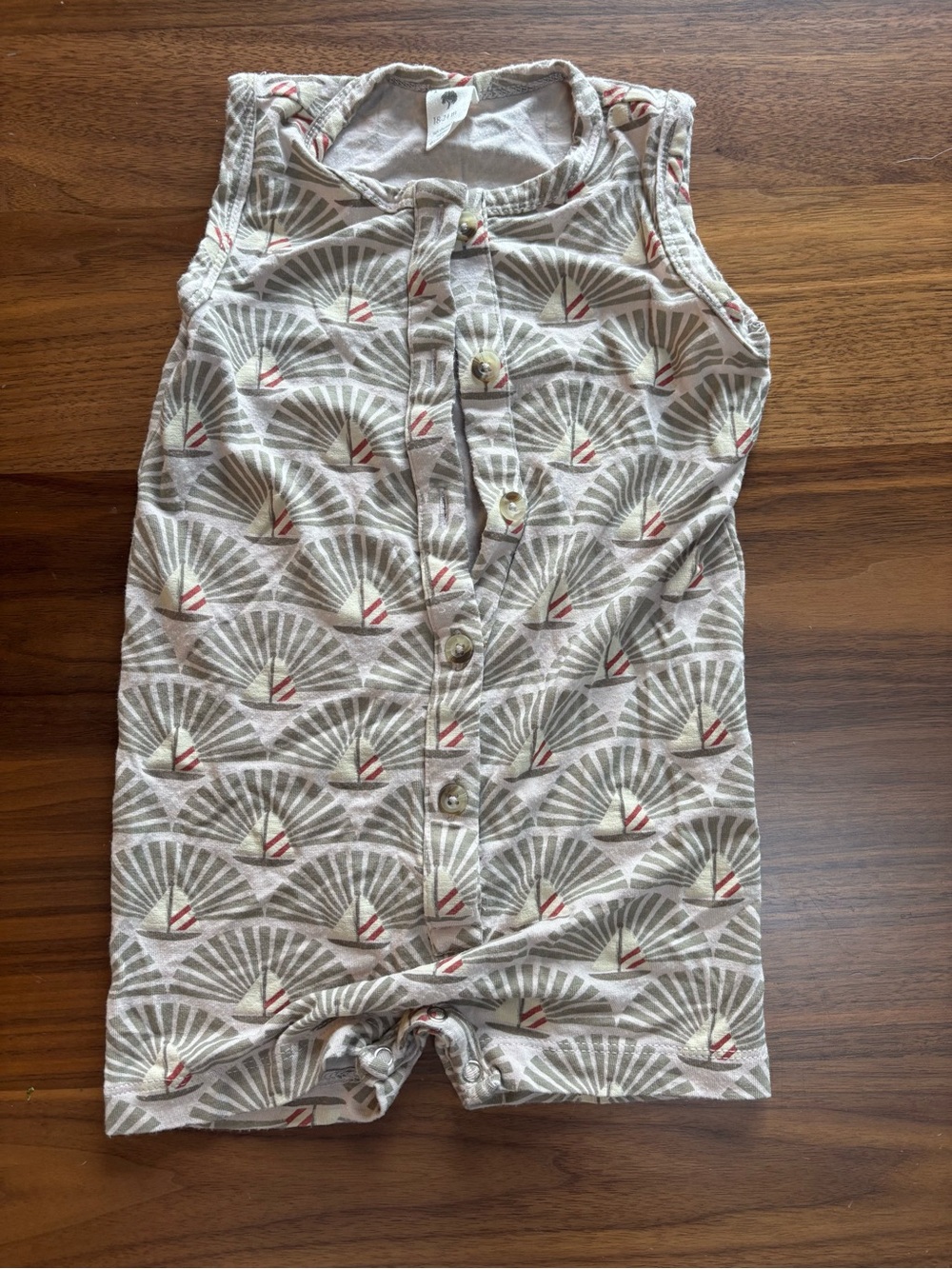 kate quinn Sailboat Print Sleeveless Romper